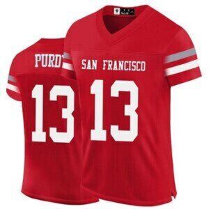 Mens Youths Kids Brock Purdy Scarlet Vapor Stitched Jersey